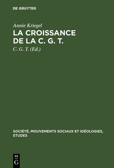 La croissance de la C. G. T. main product photo
