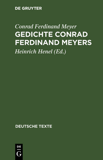 Gedichte Conrad Ferdinand Meyers main product photo