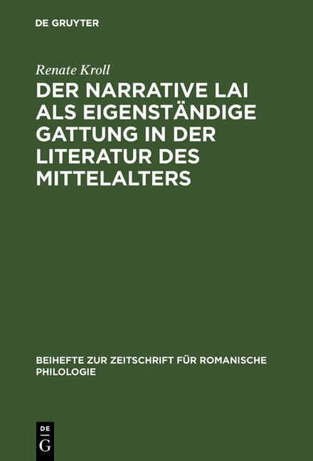 Der narrative Lai als eigenständige Gattung in der Literatur des Mittelalters main product photo