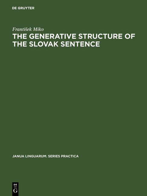 The generative structure of the Slovak sentence main product photo