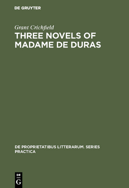 Three novels of Madame de Duras main product photo