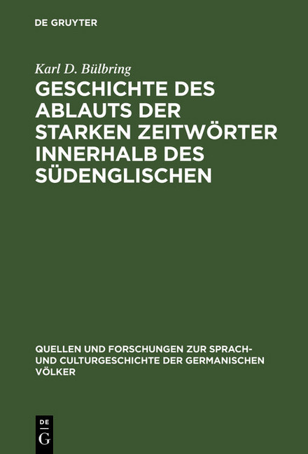 Geschichte des Ablauts der starken Zeitwörter innerhalb des Südenglischen main product photo