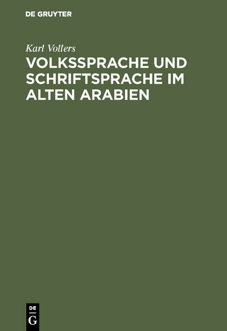 Volkssprache und Schriftsprache im alten Arabien main product photo