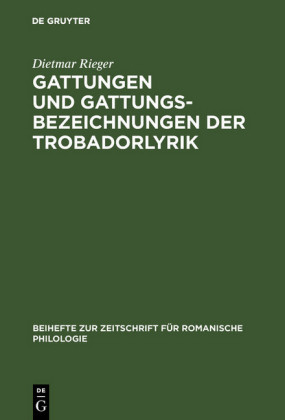 Gattungen und Gattungsbezeichnungen der Trobadorlyrik