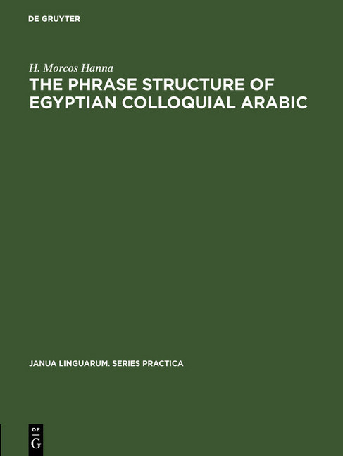 The phrase structure of Egyptian colloquial Arabic main product photo