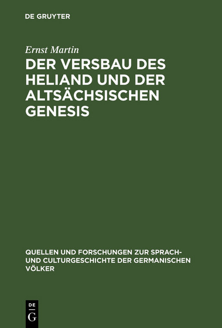 Der Versbau des Heliand und der altsächsischen Genesis main product photo