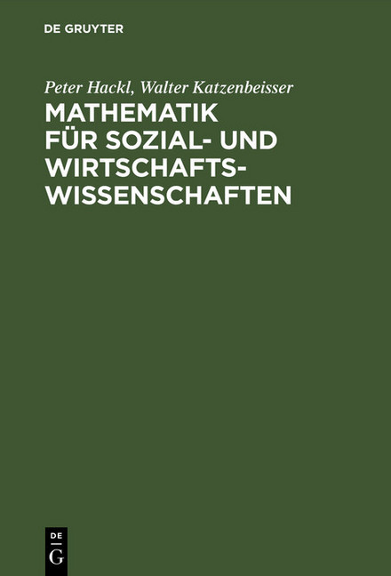 Mathematik für Sozial- und Wirtschaftswissenschaften main product photo