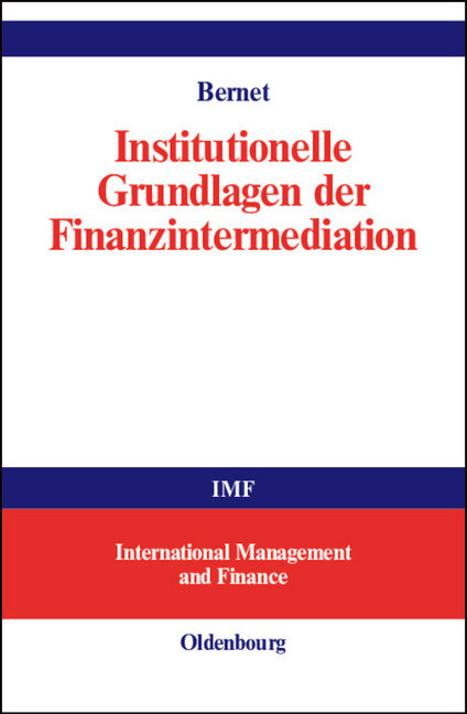 Institutionelle Grundlagen der Finanzintermediation main product photo