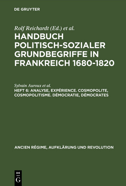 Analyse, Expérience. Cosmopolite, Cosmopolitisme. Démocratie, Démocrates main product photo