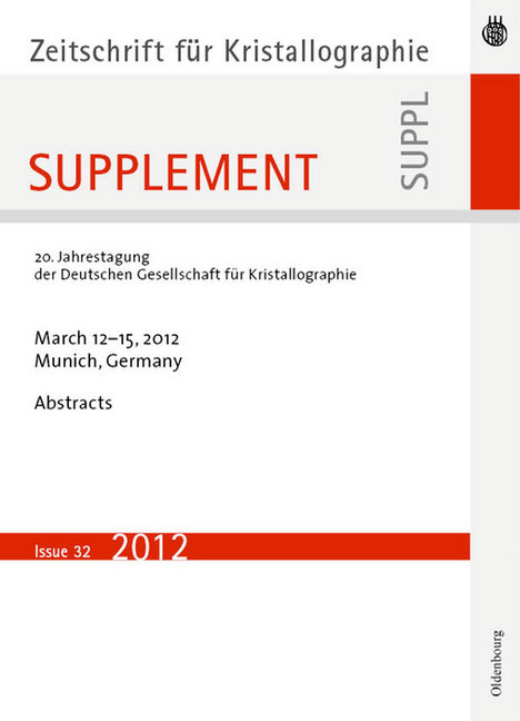 20. Jahrestagung der Deutschen Gesellschaft für Kristallographie; March 2012, Munich, Germany main product photo