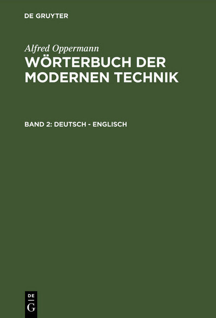 Deutsch - Englisch main product photo