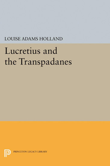 Lucretius and the Transpadanes main product photo
