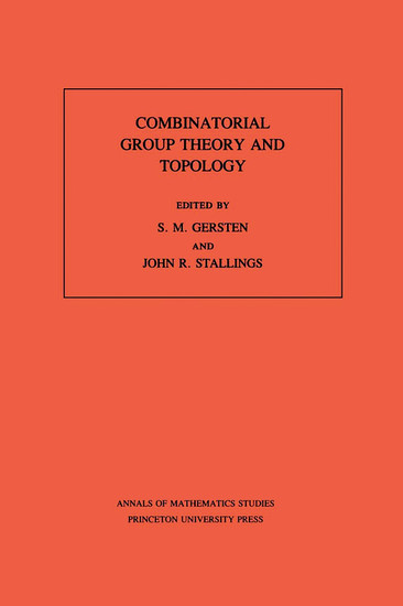 Combinatorial Group Theory and Topology. (AM-111), Volume 111 main product photo