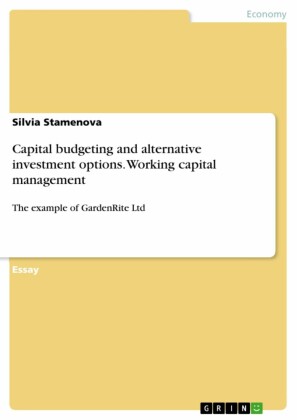 Capital budgeting and alternative investment options. Working capital management