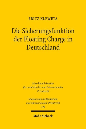 Die Sicherungsfunktion der Floating Charge in Deutschland main product photo