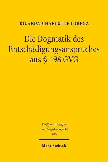 Die Dogmatik des Entschädigungsanspruches aus 198 GVG main product photo