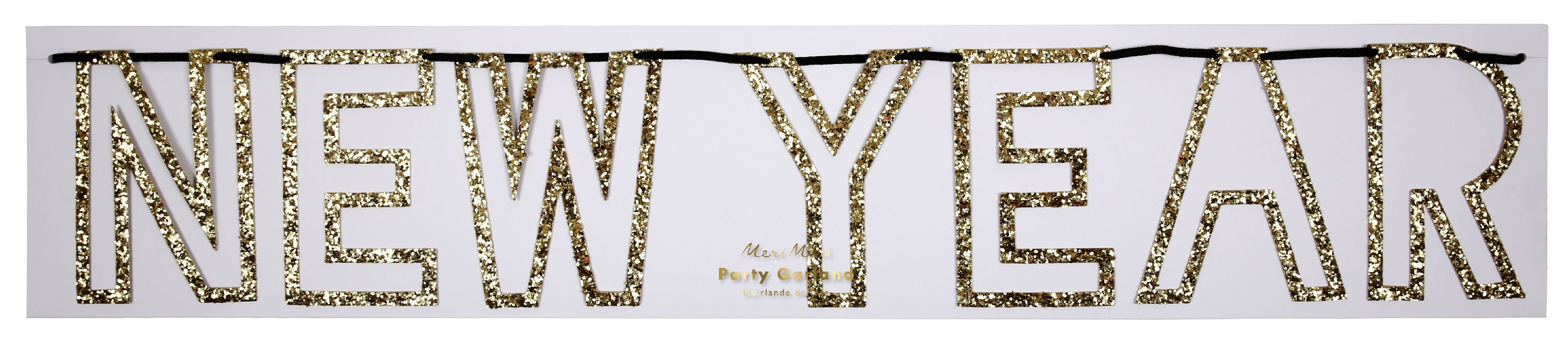 Meri Meri Happy New Year-Girlande, gold main product photo