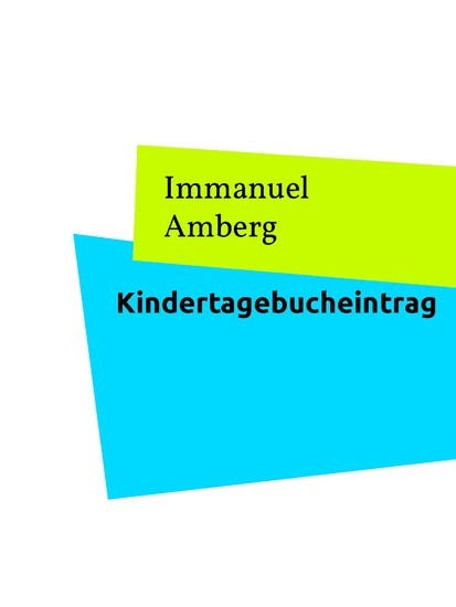 Kindertagebucheintrag main product photo