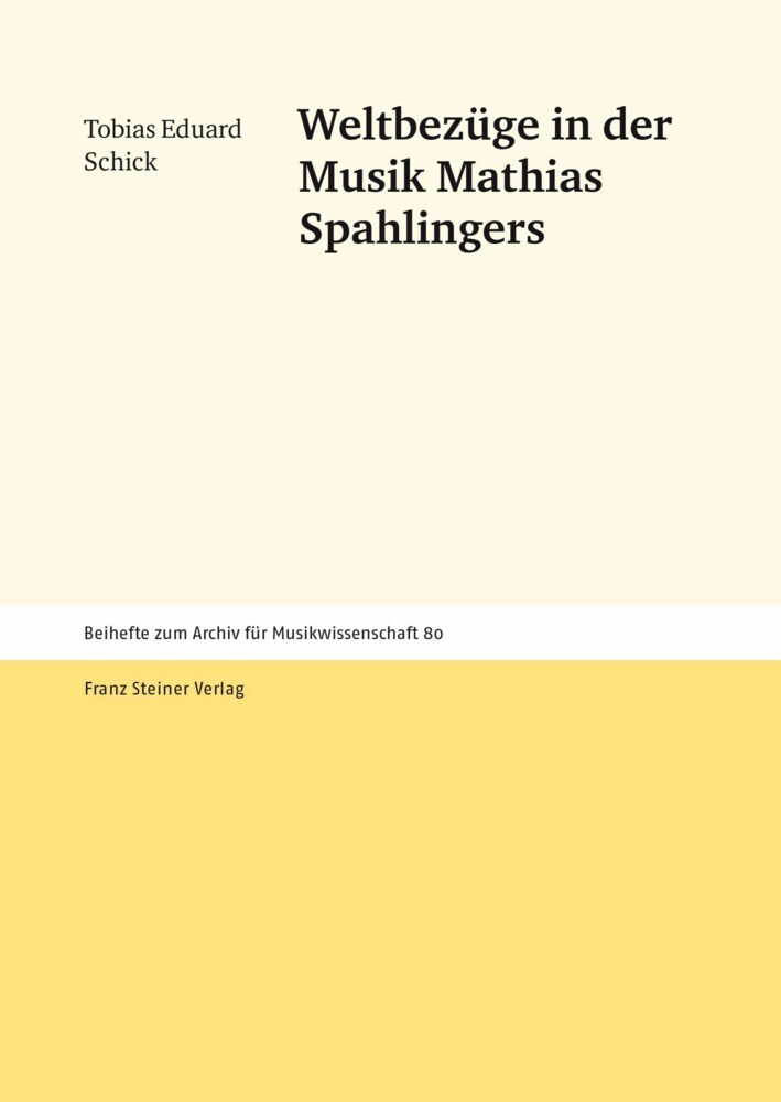 Weltbezüge in der Musik Mathias Spahlingers main product photo