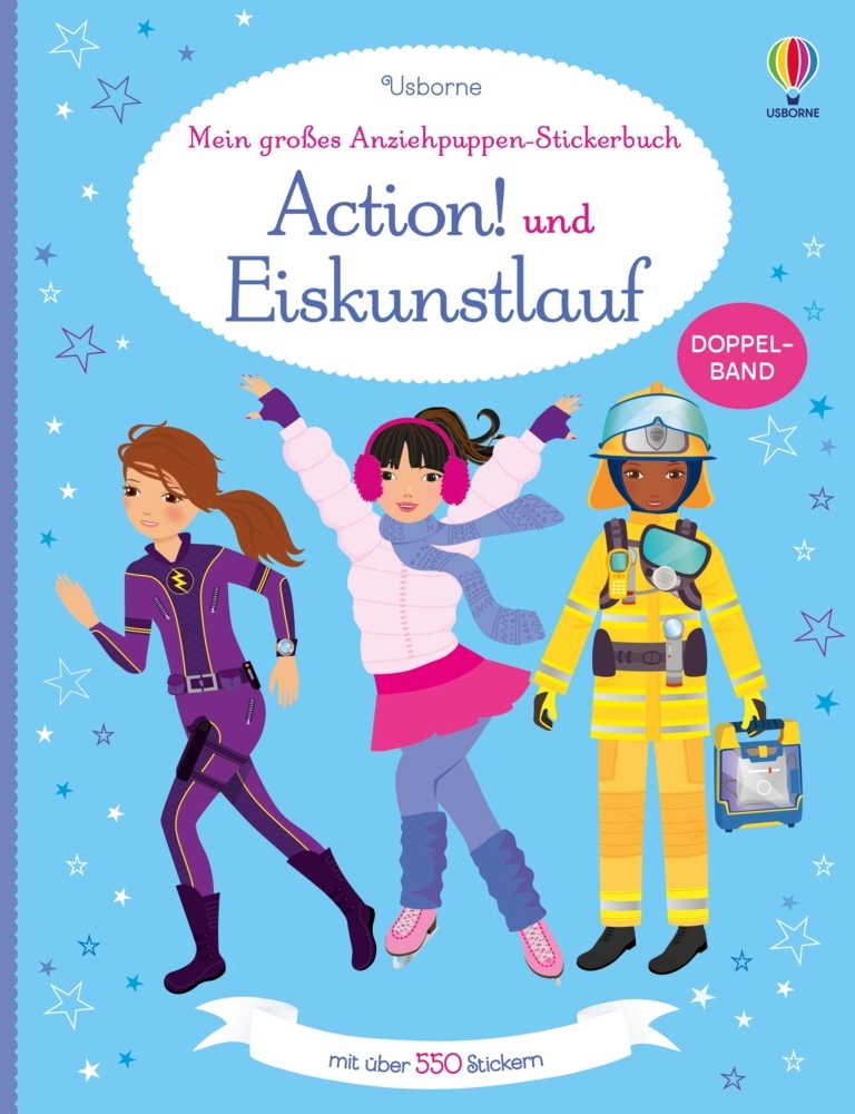 Mein großes Anziehpuppen-Stickerbuch: Action! und Eiskunstlauf main product photo