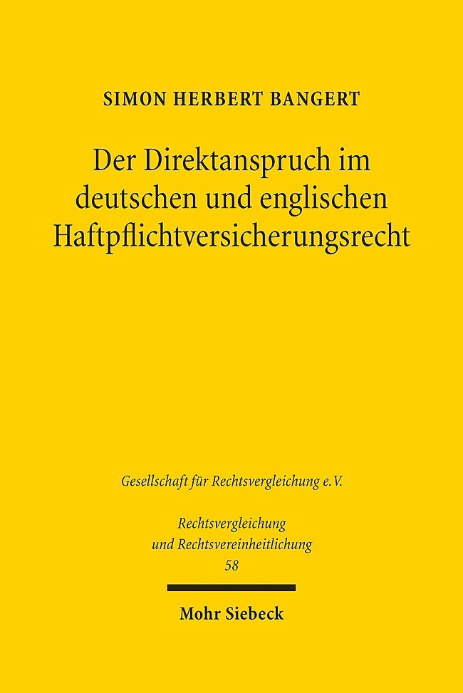 Der Direktanspruch im deutschen und englischen Haftpflichtversicherungsrecht main product photo