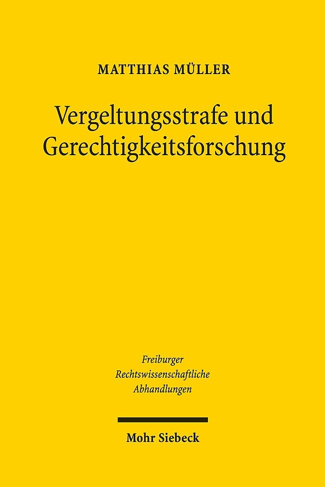 Vergeltungsstrafe und Gerechtigkeitsforschung main product photo