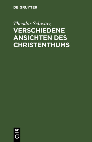 Verschiedene Ansichten des Christenthums main product photo