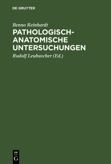 Pathologisch-anatomische Untersuchungen main product photo