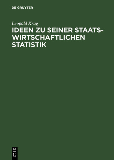 Ideen zu seiner staatswirtschaftlichen Statistik main product photo