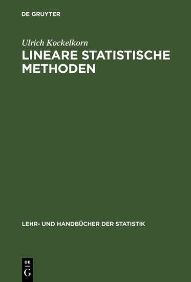 Lineare statistische Methoden main product photo