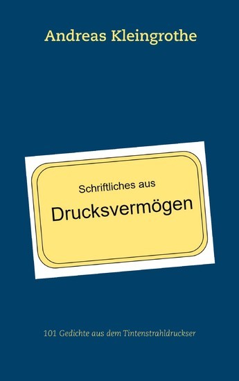 Schriftliches aus Drucksvermögen main product photo