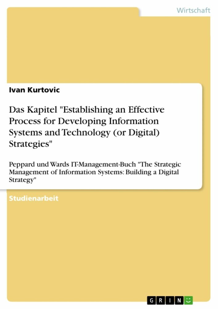 Das Kapitel 'Establishing an Effective Process for Developing Information Systems and Technology (or Digital) Strategies' main product photo