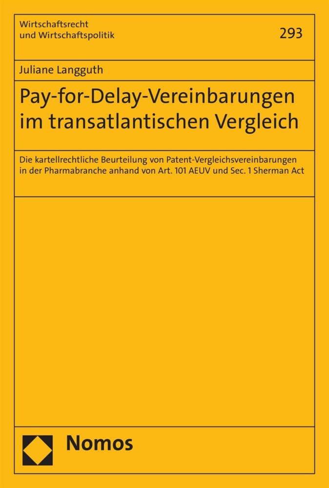 Pay-for-Delay-Vereinbarungen im transatlantischen Vergleich main product photo