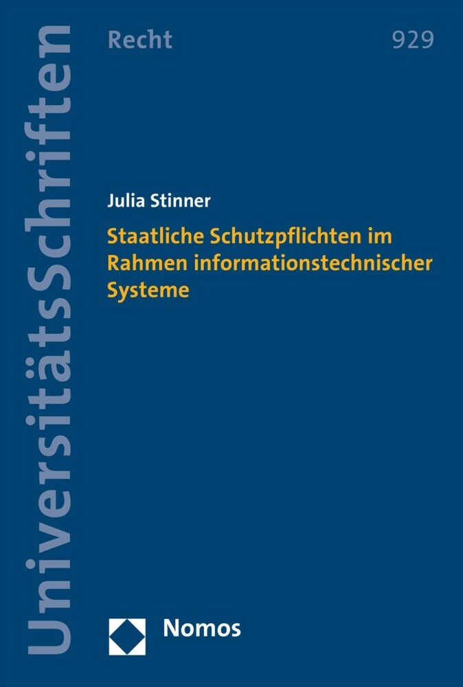 Staatliche Schutzpflichten im Rahmen informationstechnischer Systeme main product photo