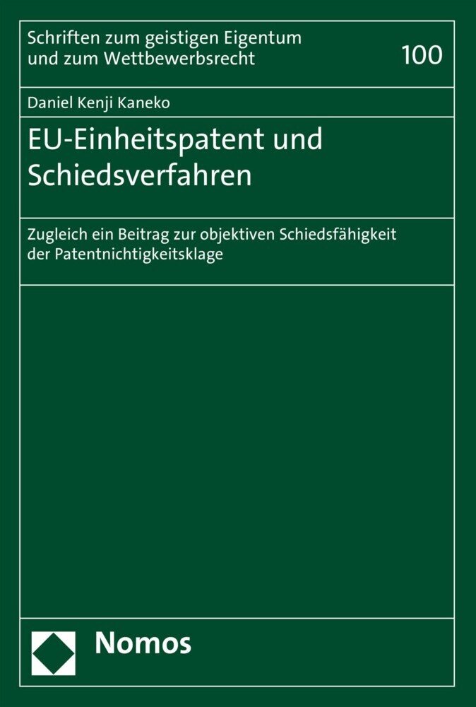 EU-Einheitspatent und Schiedsverfahren main product photo