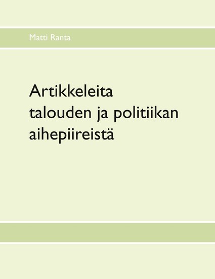 Artikkeleita talouden ja politiikan aihepiireistä main product photo