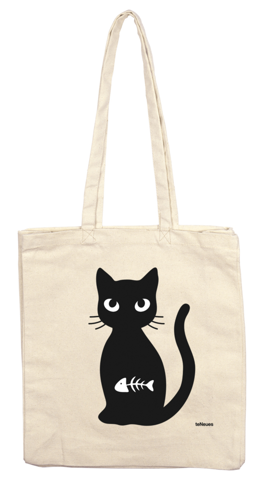 Katze mit Fisch, Stofftasche main product photo