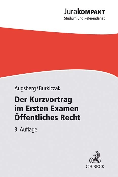 Der Kurzvortrag im Ersten Examen Öffentliches Recht main product photo