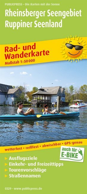 PublicPress Rad- und Wanderkarte Rheinsberger Seengebiet - Ruppiner Seenland main product photo
