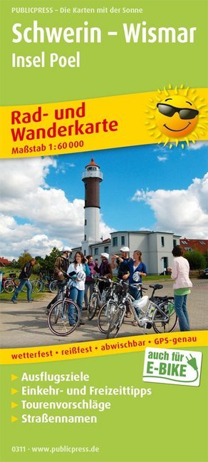 PublicPress Rad- und Wanderkarte Schwerin - Wismar, Insel Poel main product photo
