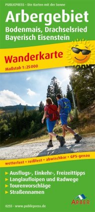 PublicPress Wanderkarte Arbergebiet - Bodenmais, Drachselried, Bayerisch Eisenstein