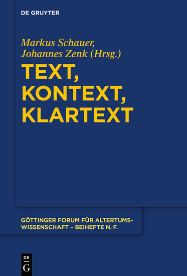 Text, Kontext, Klartext main product photo