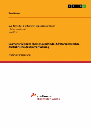 Examensrevelante Themengebiete des Strafprozessrechts. Ausführliche Zusammenfassung