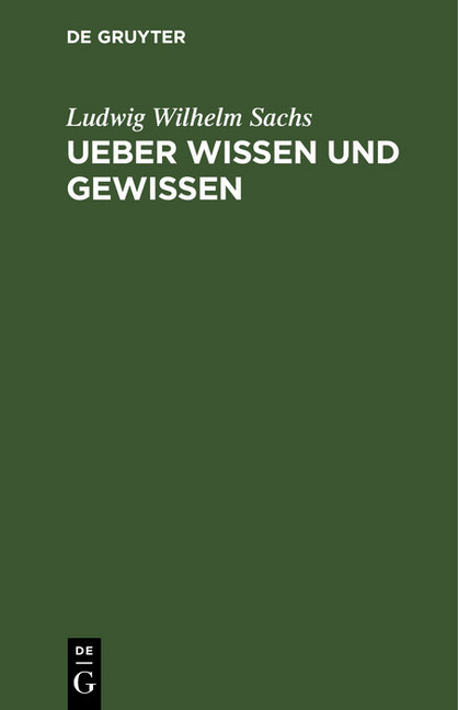 Ueber Wissen und Gewissen main product photo