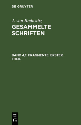 Fragmente. Erster Theil