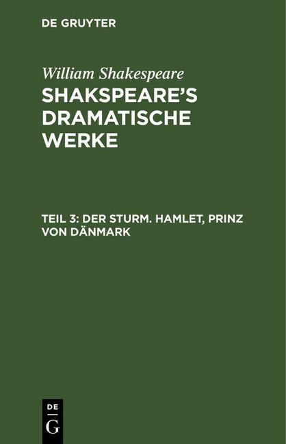 Der Sturm. Hamlet, Prinz von Dänmark main product photo