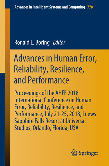 Advances in Human Error, Reliability, Resilience, and Performance main product photo