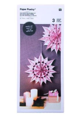 Papiertüten Sterne Set, Rosa