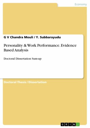 Personality & Work Performance. Evidence Based Analysis