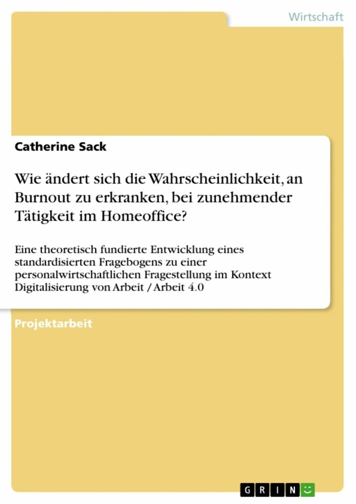 Wie ändert sich die Wahrscheinlichkeit, an Burnout zu erkranken, bei zunehmender Tätigkeit im Homeoffice? main product photo